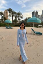 Robe Maxi Crochet Cut-Out — Manches Longues | Amoura – Image 2